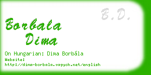 borbala dima business card